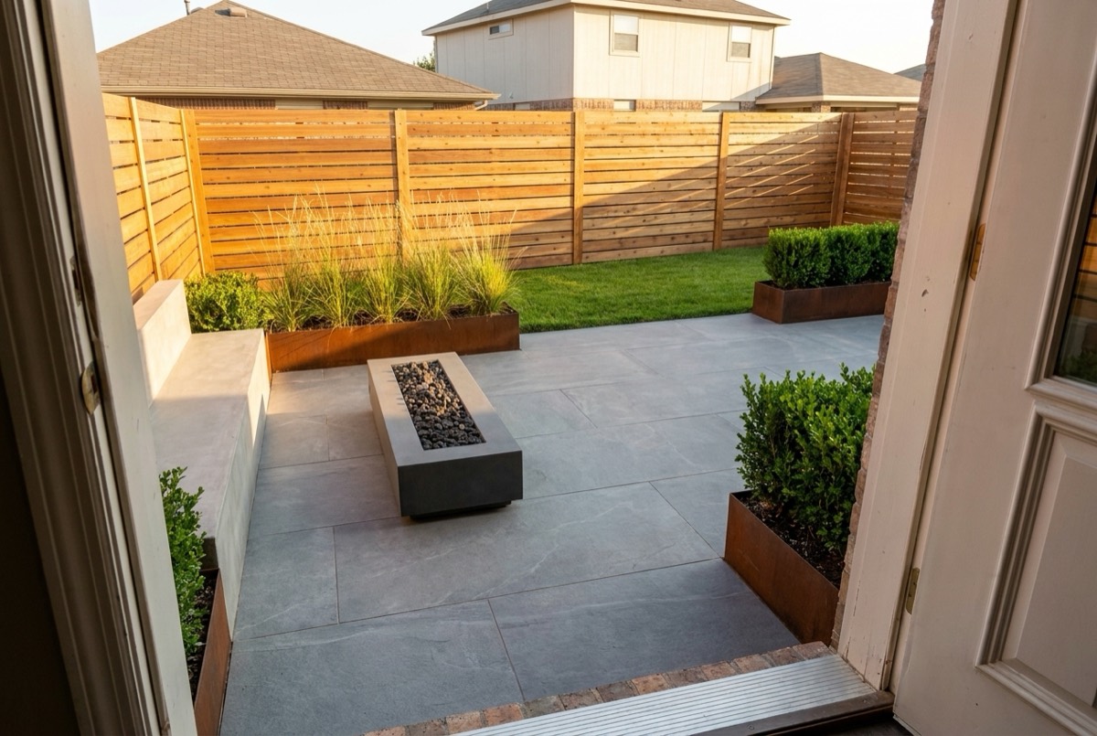 Modern minimalist backyard